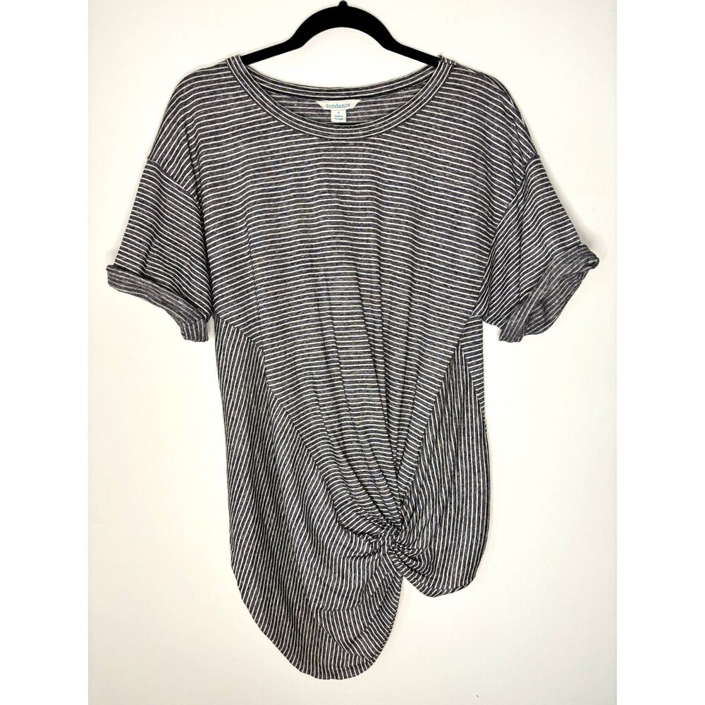 Sundance Linen Blend Ashlyn Tunic Front Knot Size Small Neutral Minimalist N15